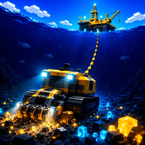 Jogo Tycoon de mineração em alto mar.